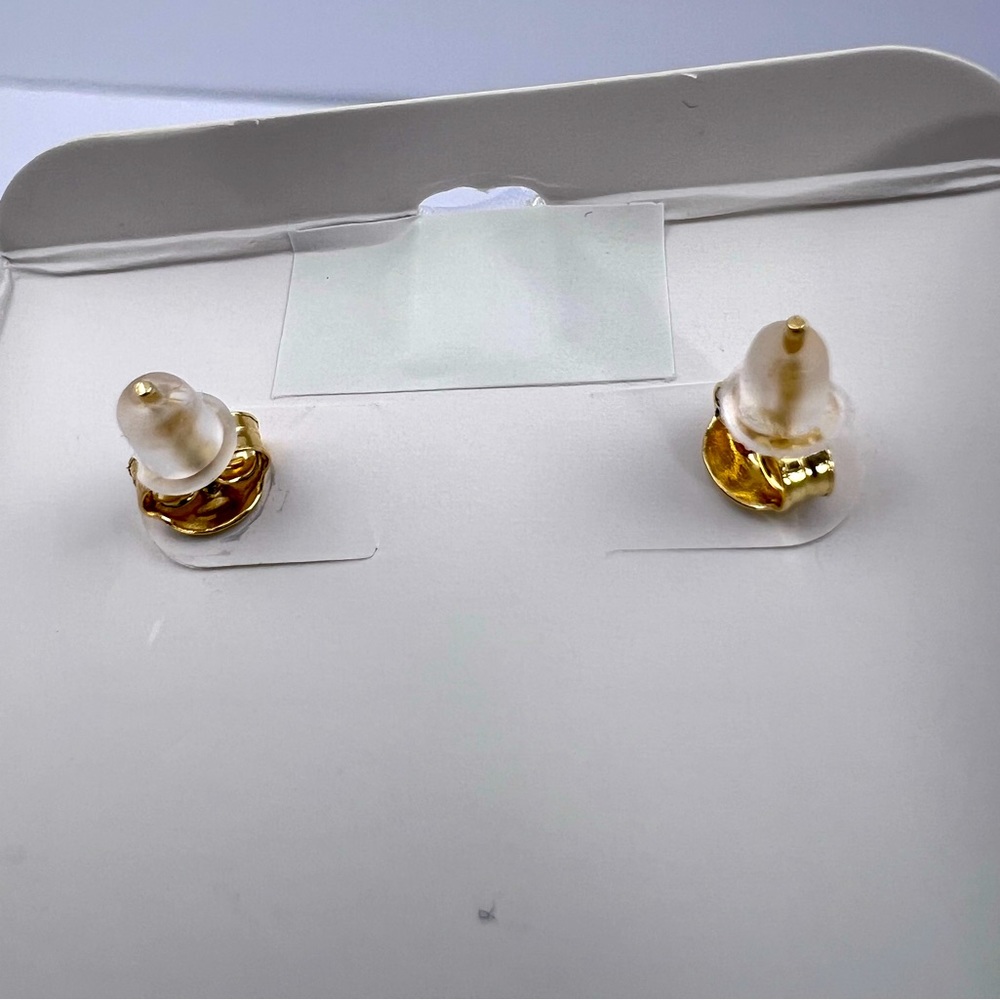 MÍA FIORE, KNOTT STUD EARRINGS, STERLING SILVER & 18KT GOLD PLAYED EARRINGS - Picture 7 of 14